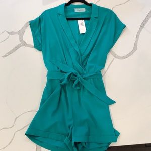 Lily Rain Green Romper
